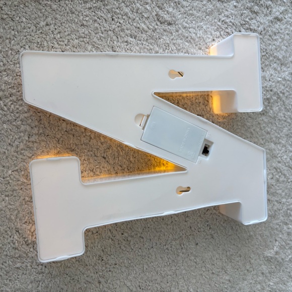 Light Up White Letter N Marquee Light - Picture 7 of 11